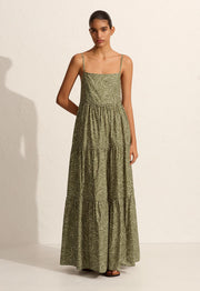 Tiered Low Back Sundress - Jasmine (Olive) - Matteau